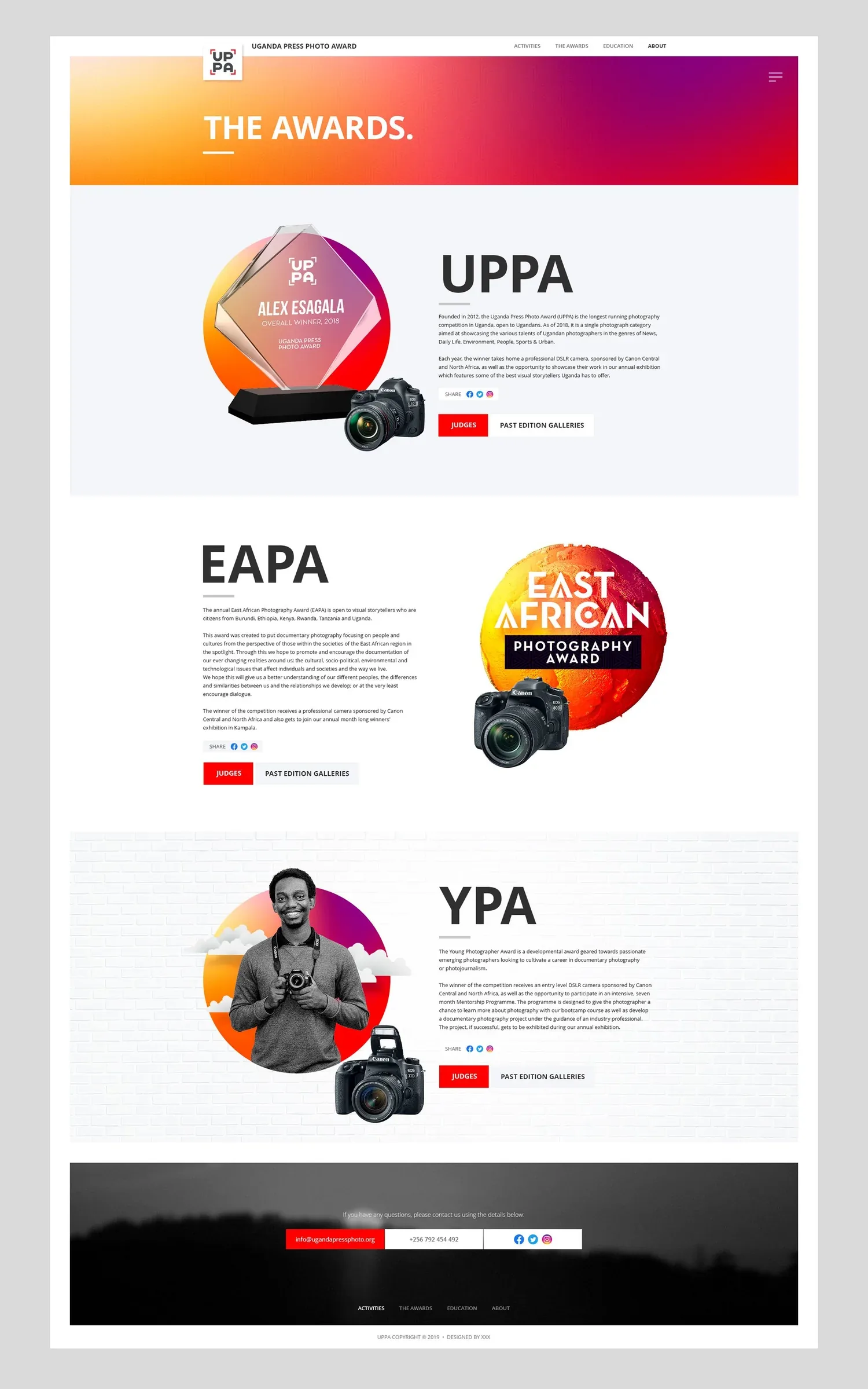 Uganda Press Photo Award brand work